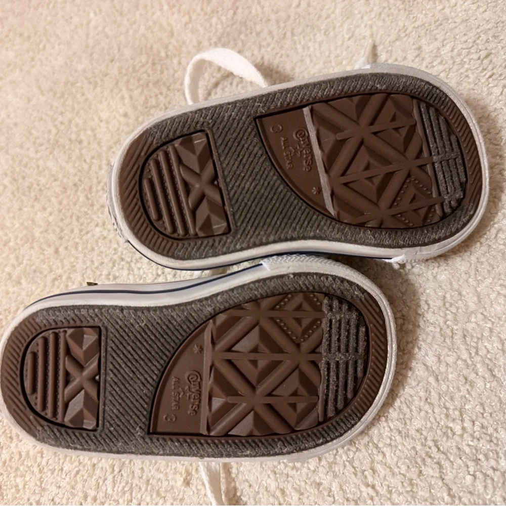 Converse Baby White and Red Sneakers - Picture 3 of 4